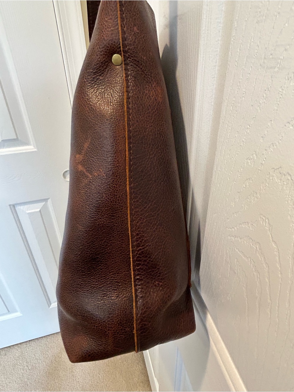 Portland Leather Goods Crossbody Tote in Cold Brew pebbled leather - Picture 10 of 16